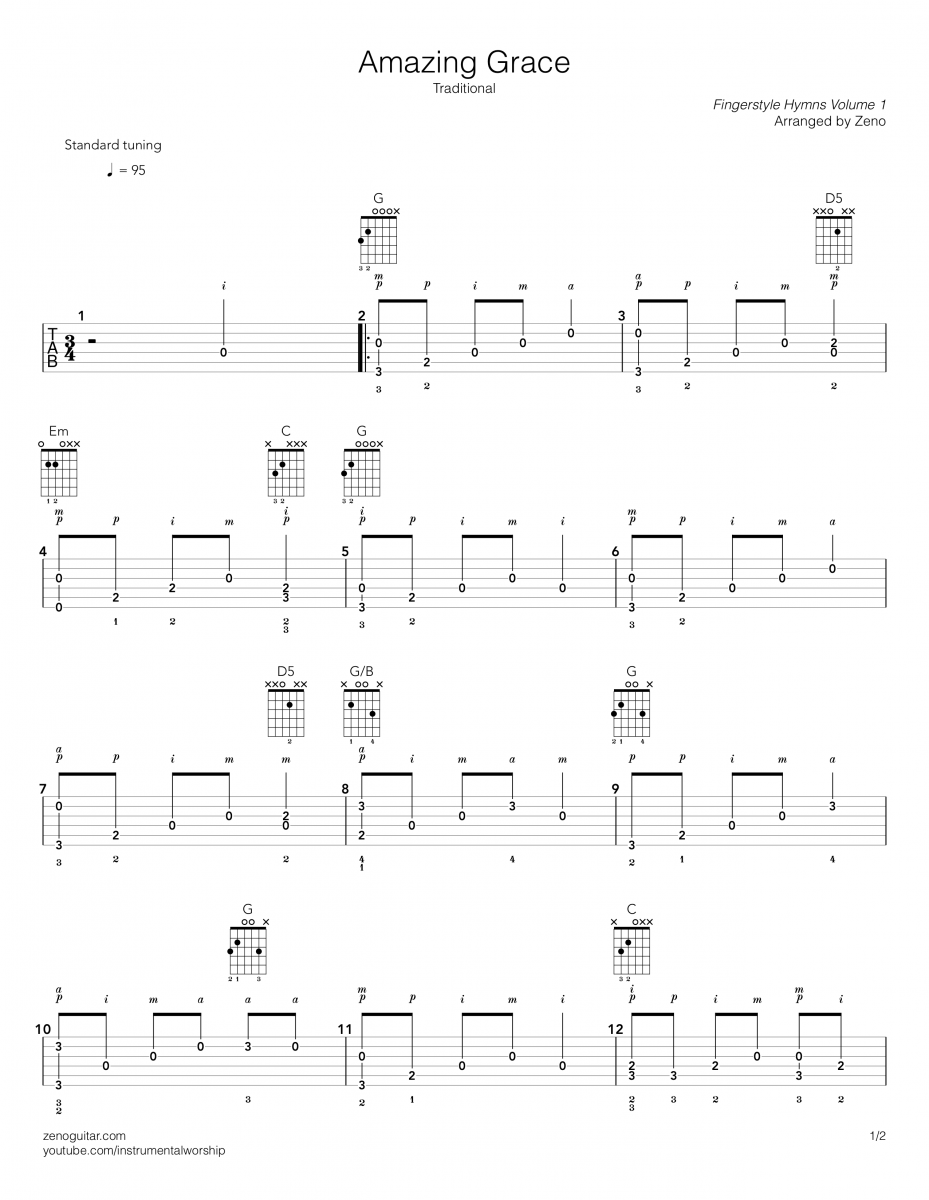 Amazing grace guitar tab