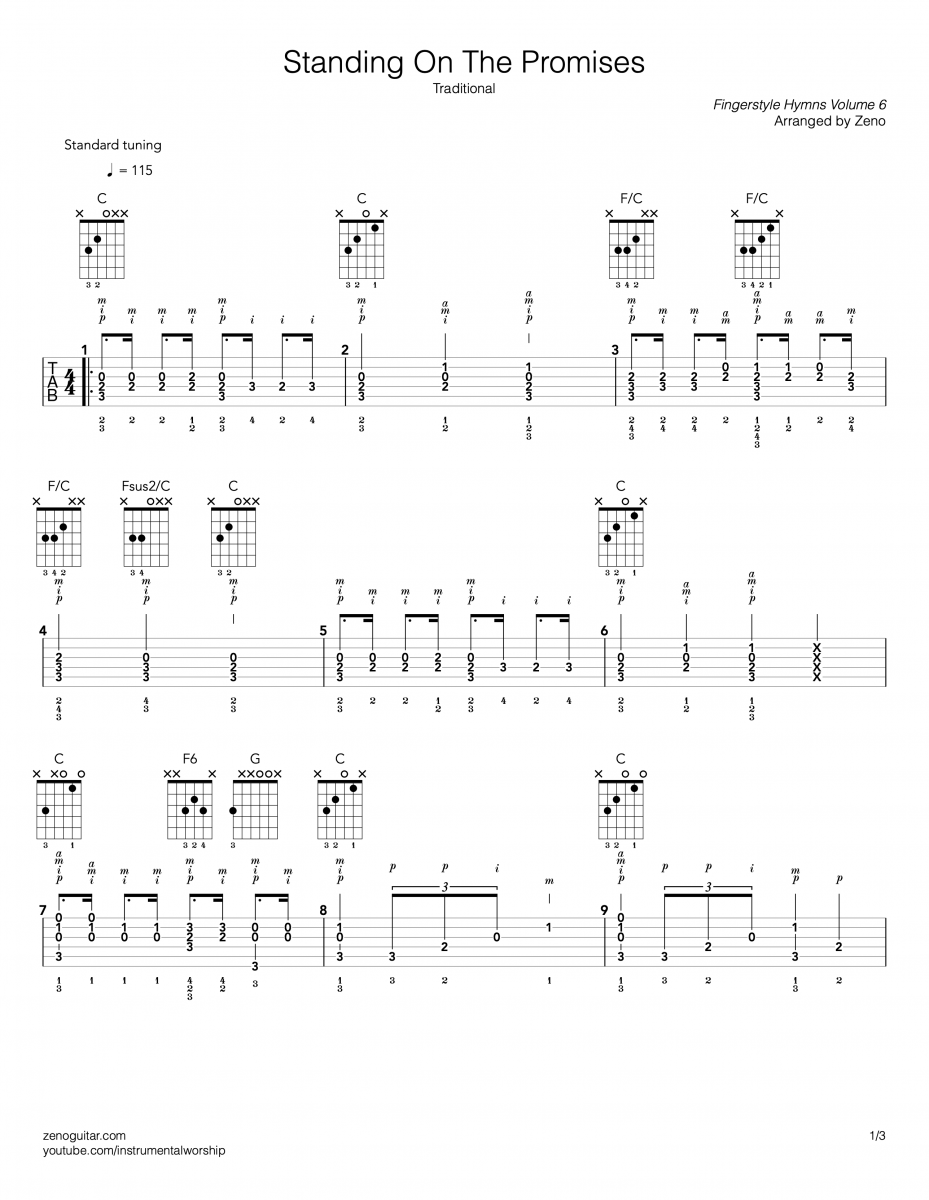 old hymn guitar tab